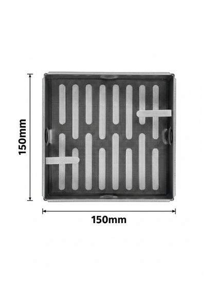 Kratka wentylacyjna zewnętrzna 14x14 prosta z ramką