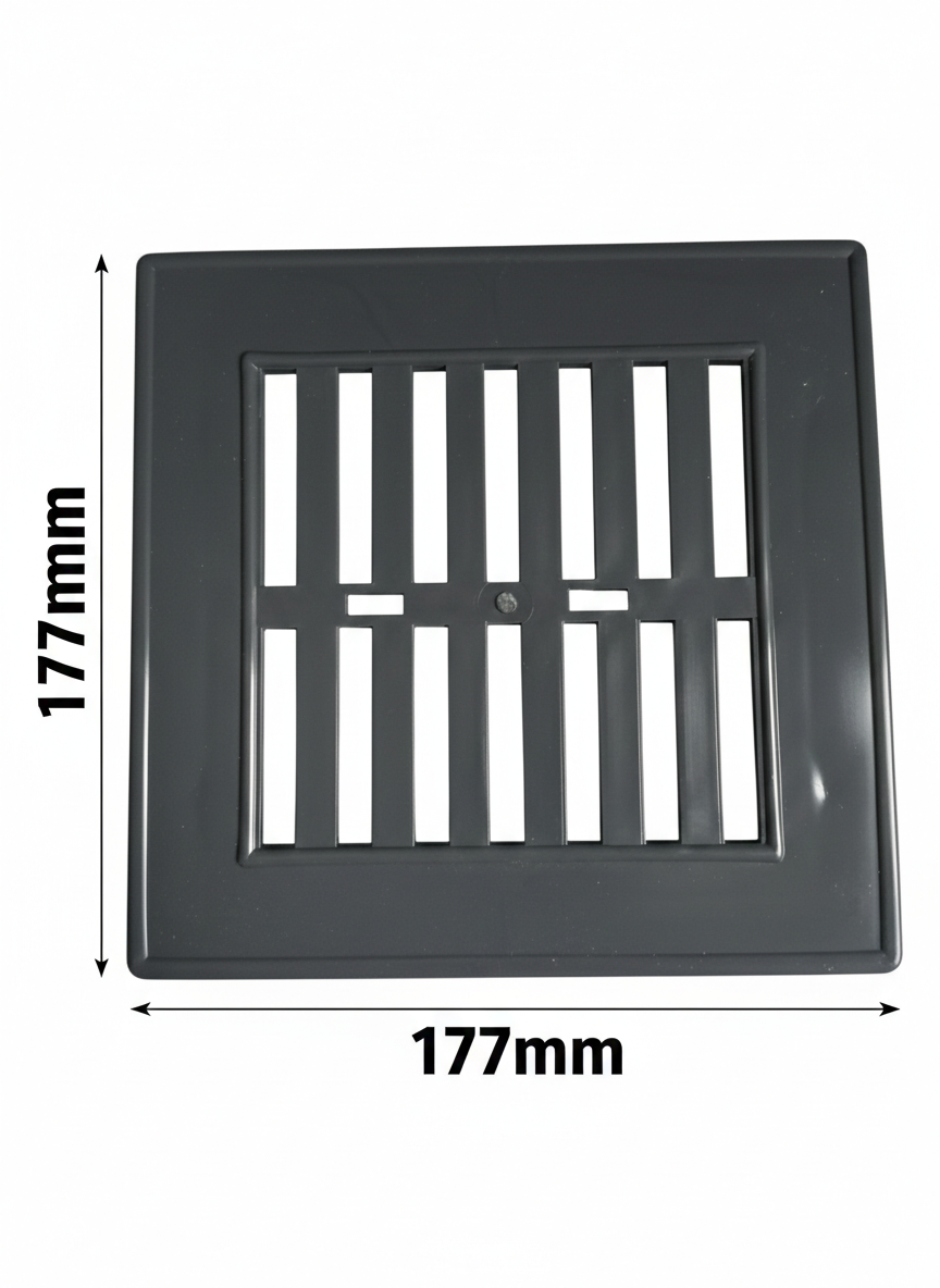 Kratka wentylacyjna 14x14cm prosta plastik