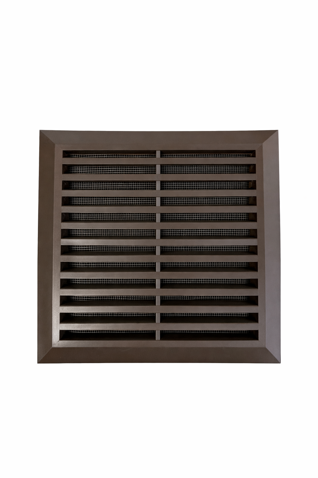 Kratka wentylacyjna 14x14cm skośna plastik z siatką
