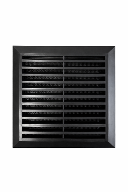 Kratka wentylacyjna 14x14cm skośna plastik z siatką