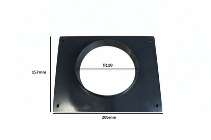 Redukcja kominowa wentylacyjna płaska 205x157mm fi 110mm